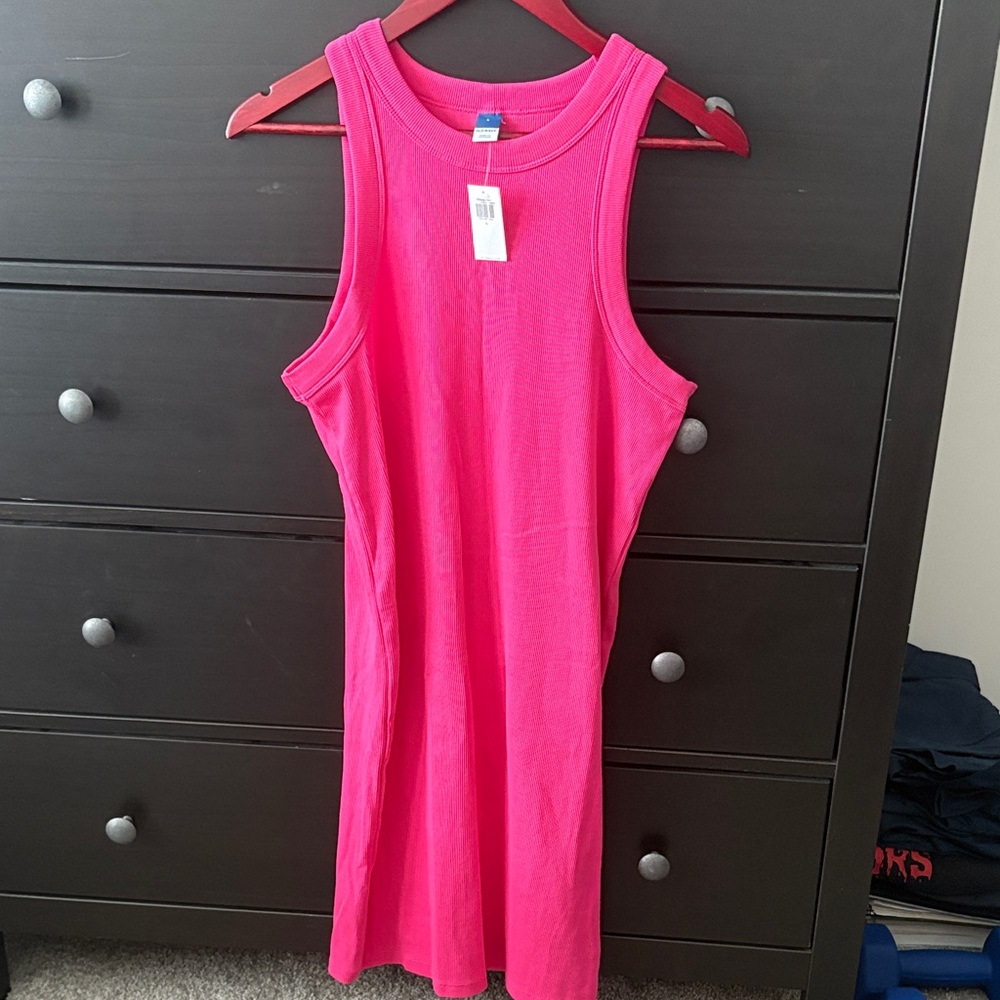 Old Navy Vibrant Pink Midi Dress